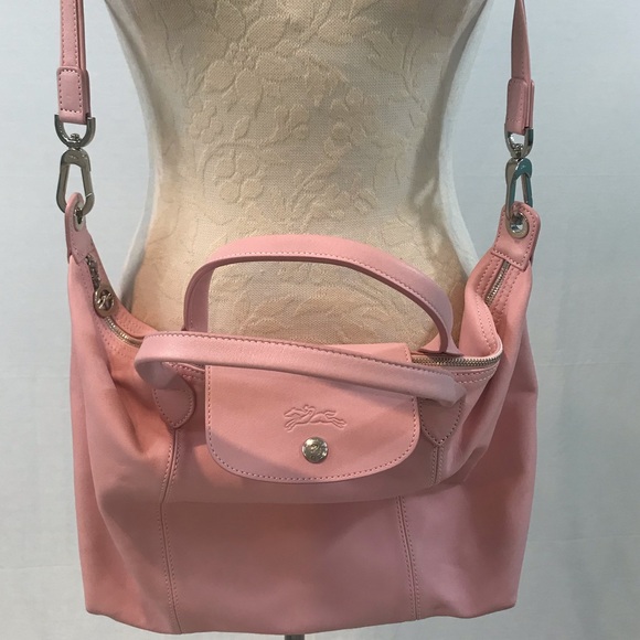 Longchamp Handbags - Longchamp Authentic Pink Leather Shoulder Bag